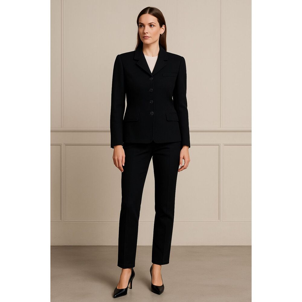 CHANEL Black Straight Leg Pants Trousers Women's Size 30